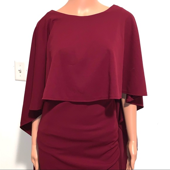 LULU’S Classic Cape Dress - Picture 9 of 16